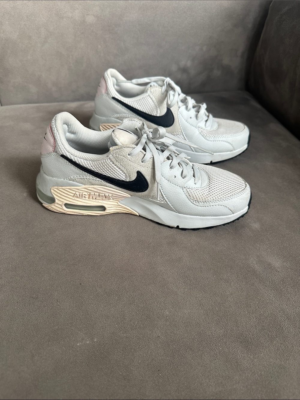 Nike Women’s Air Max Sneaker — White, Black & Cream Accent
